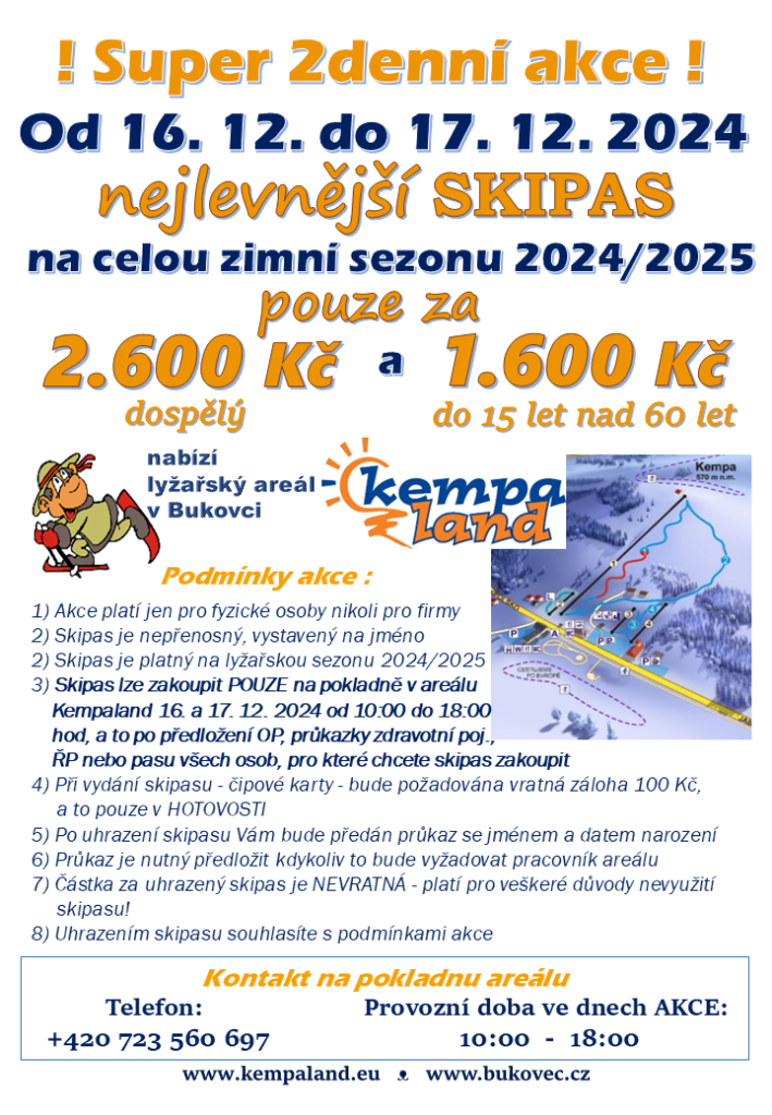 Akce na skipasy v Kempalandu